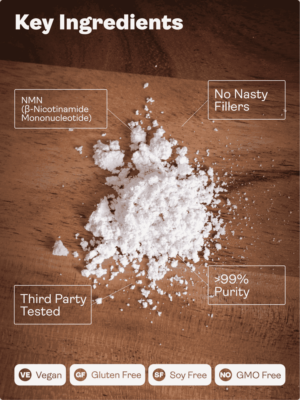 Poudre sublinguale de NMN (nicotinamide mononucléotide) - Boutique UE Youth & Earth