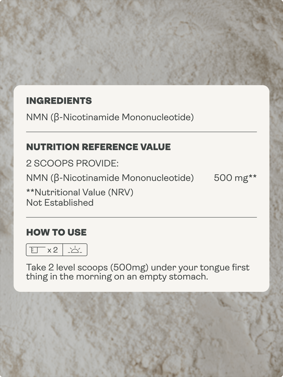 NMN-Pulver zur sublingualen Einnahme – NAD+-Booster
