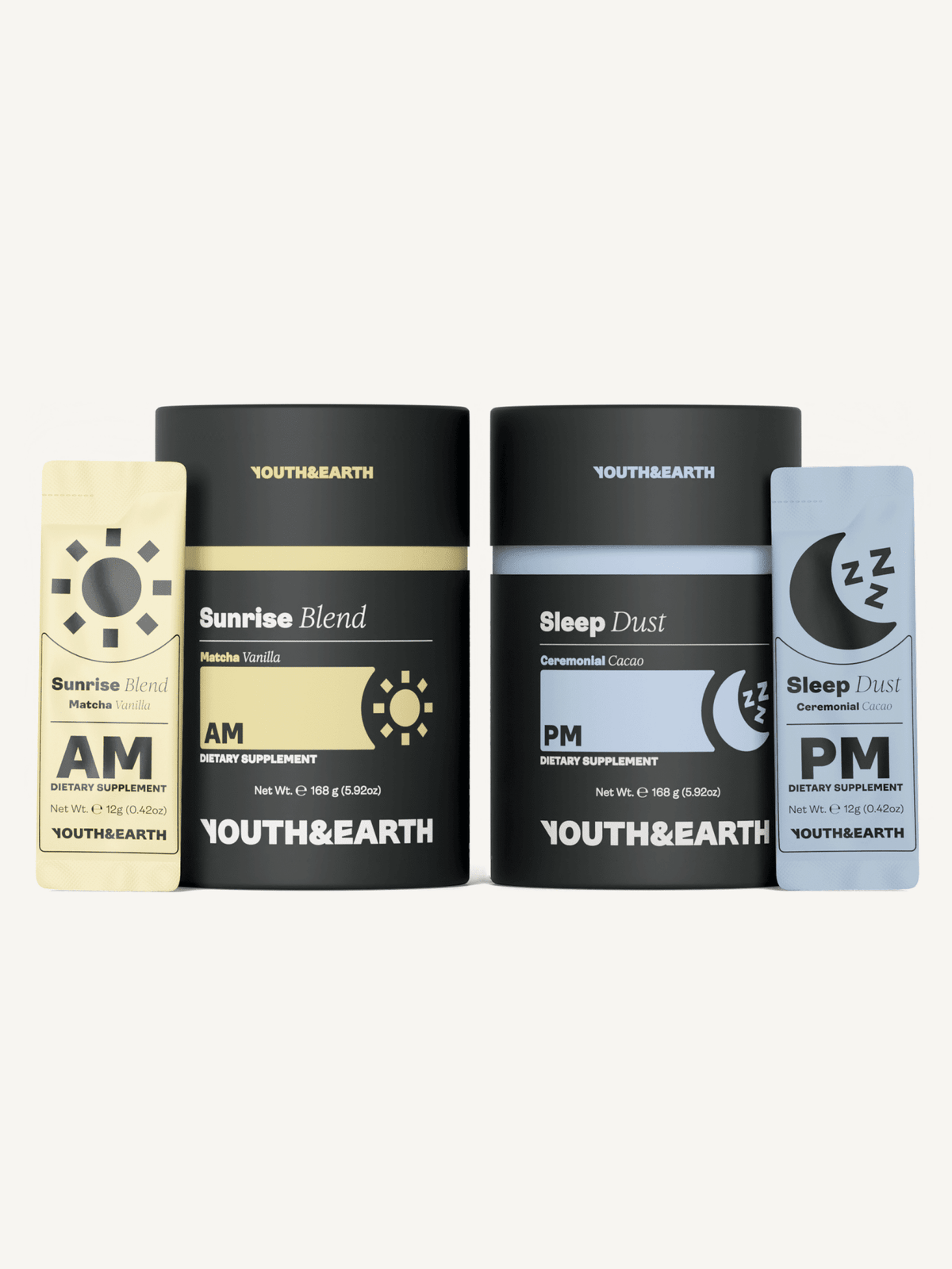 AM: Sunrise Blend &amp; PM: Sleep Dust - Bundle - Youth &amp; Earth EU Store