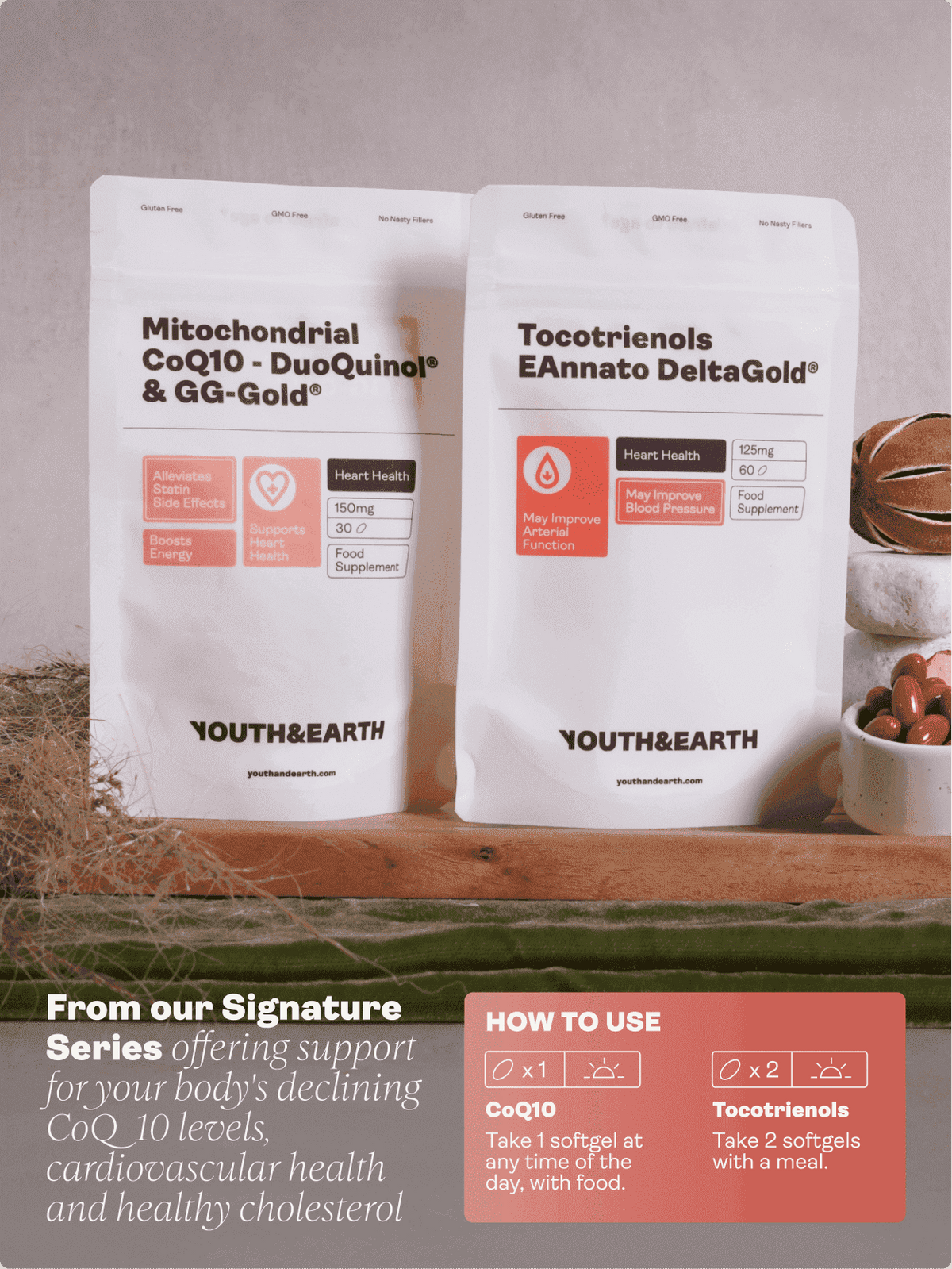 Anti - Cholesterol Bundle (Mitochondrial CoQ10 &amp; Tocotrienols) - Youth &amp; Earth EU Store