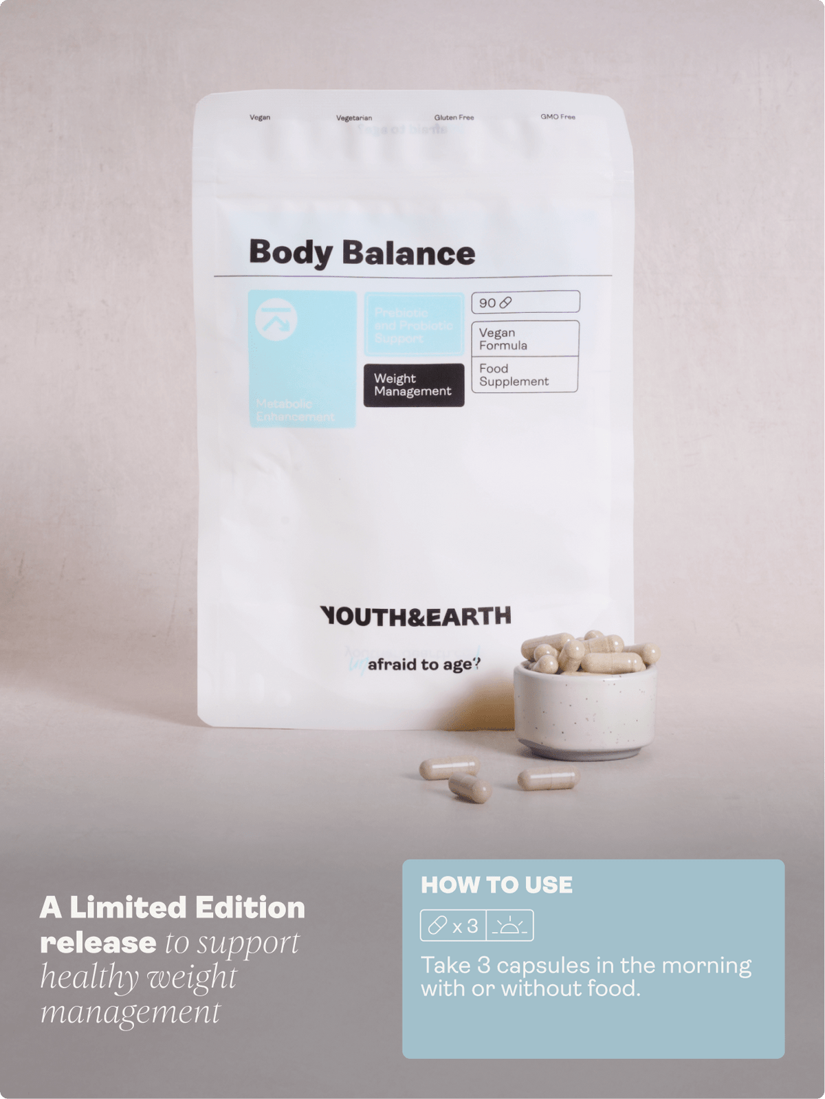 Body Balance - Weight Management Formula 90 Capsules - Youth &amp; Earth EU Store