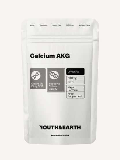 Calcium Alpha Keto-Glutarate (AKG) 500mg x 60 Capsules - Youth & Earth EU Store