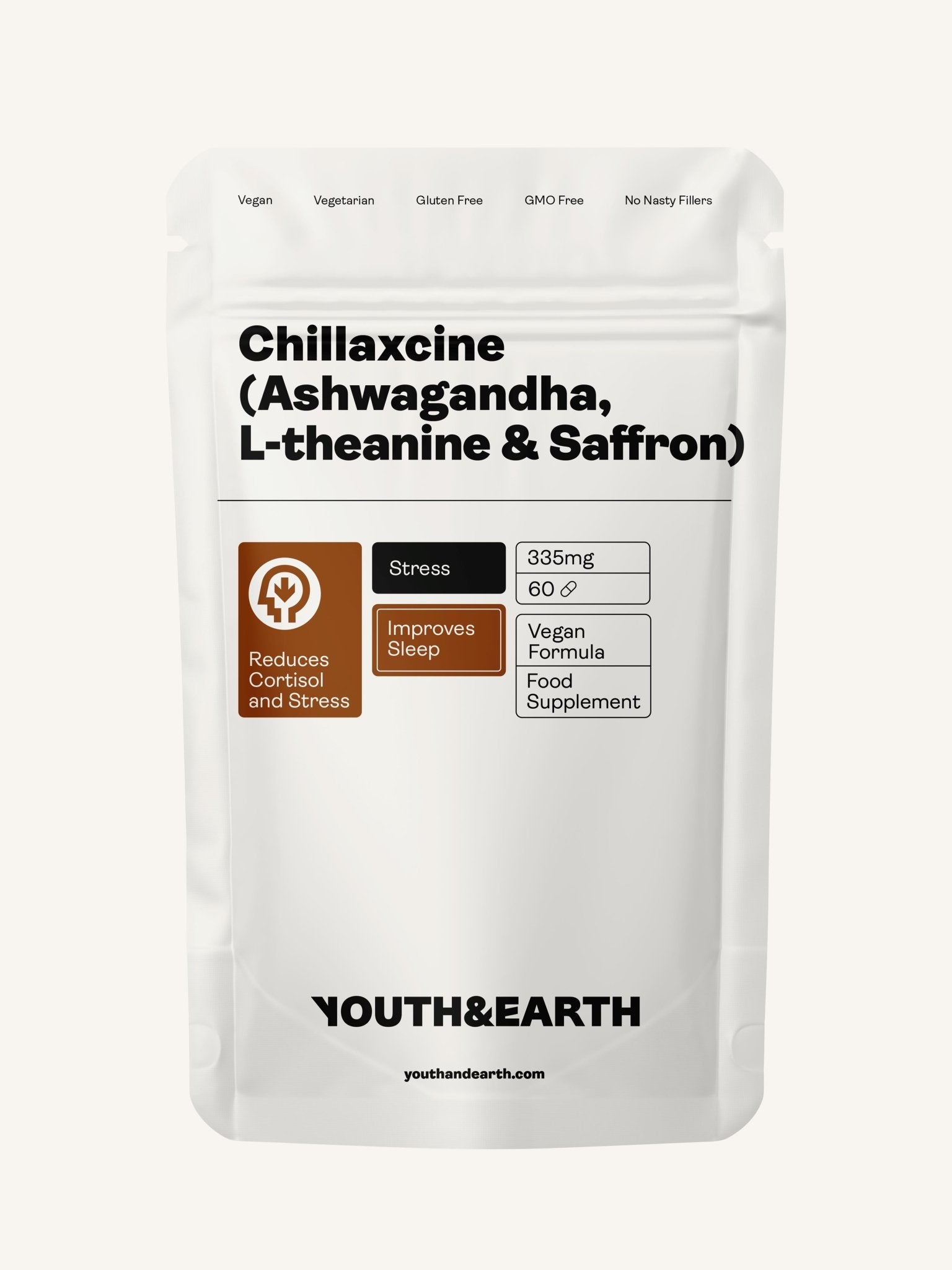 CHILLAXCINE (Ashwagandha, L-théanine & Safran) - 335mg x 60 Capsules
