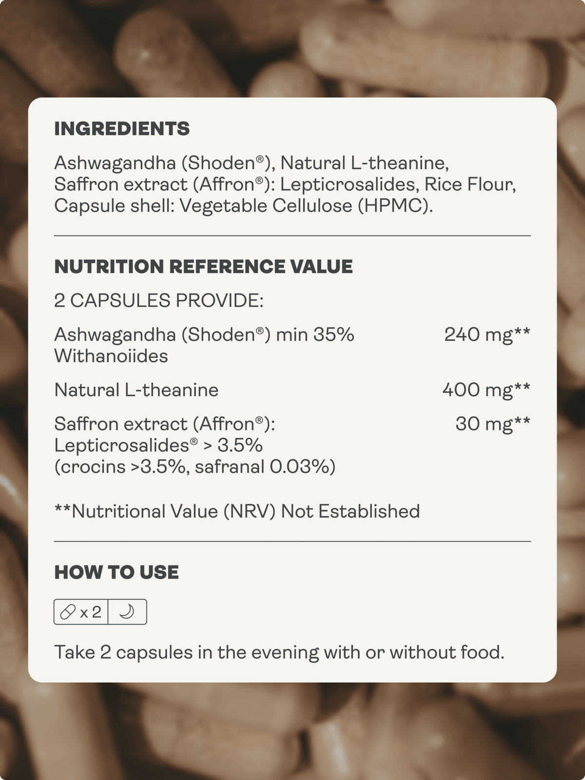 Chillaxcine - Ashwagandha, L - theanine & Saffron - Youth & Earth EU Store