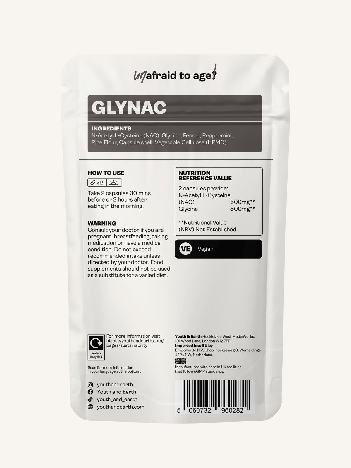 GLYNAC – 500mg x 60 Capsules - Youth &amp; Earth EU Store
