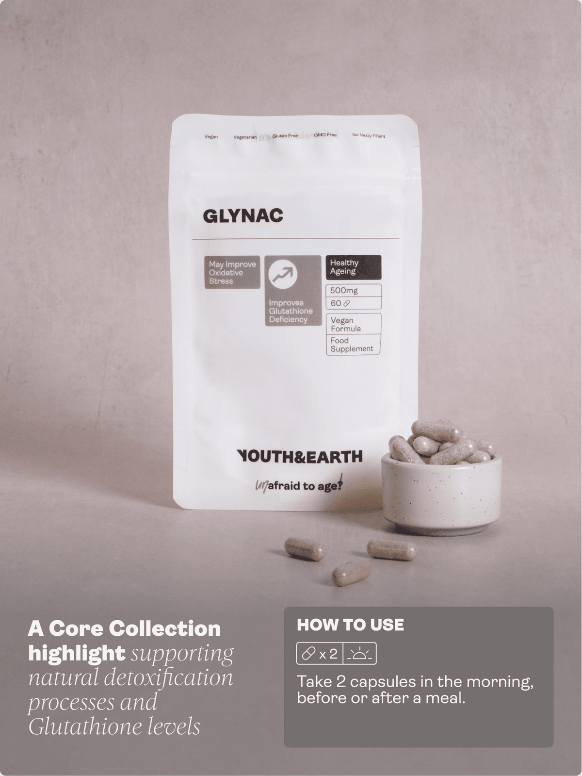 GLYNAC – 500mg x 60 Capsules - Youth &amp; Earth EU Store