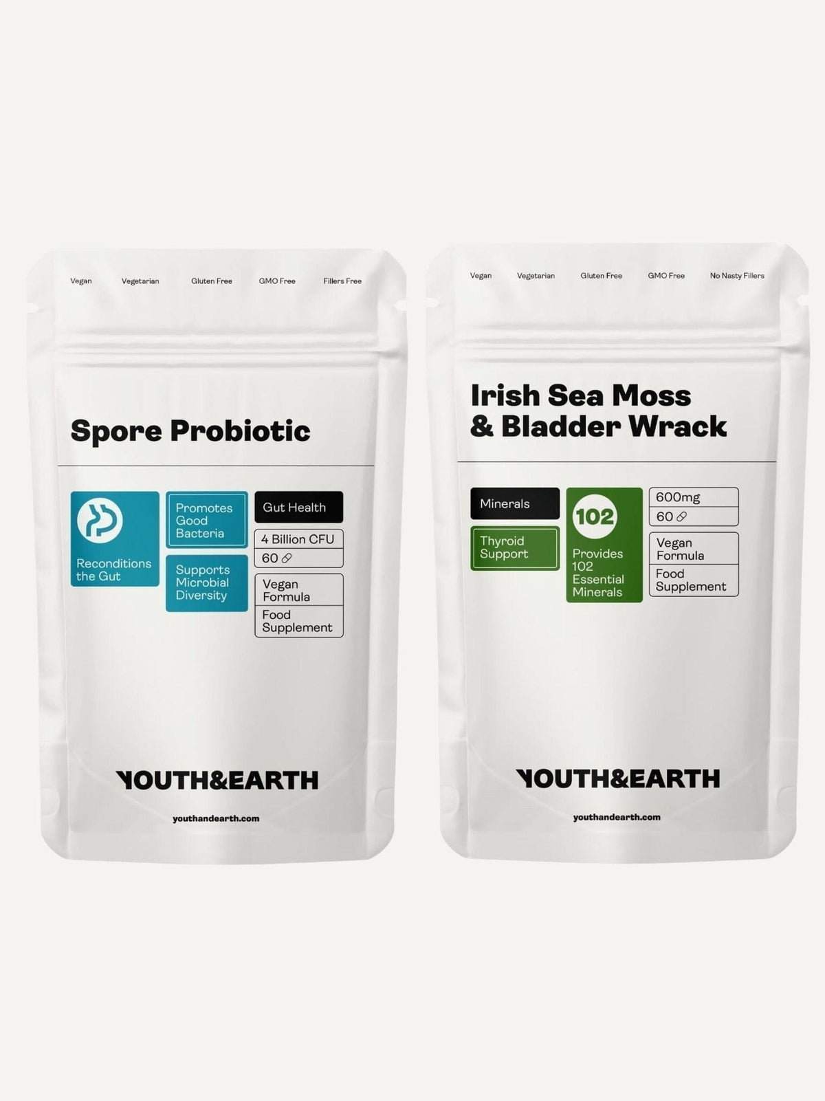 Gut Health Bundle (Irish Sea Moss and Spore Probiotics) - Youth &amp; Earth EU Store