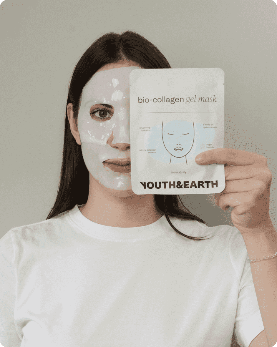 Ácido hialurónico - Máscara facial em gel - Youth & Earth EU Store