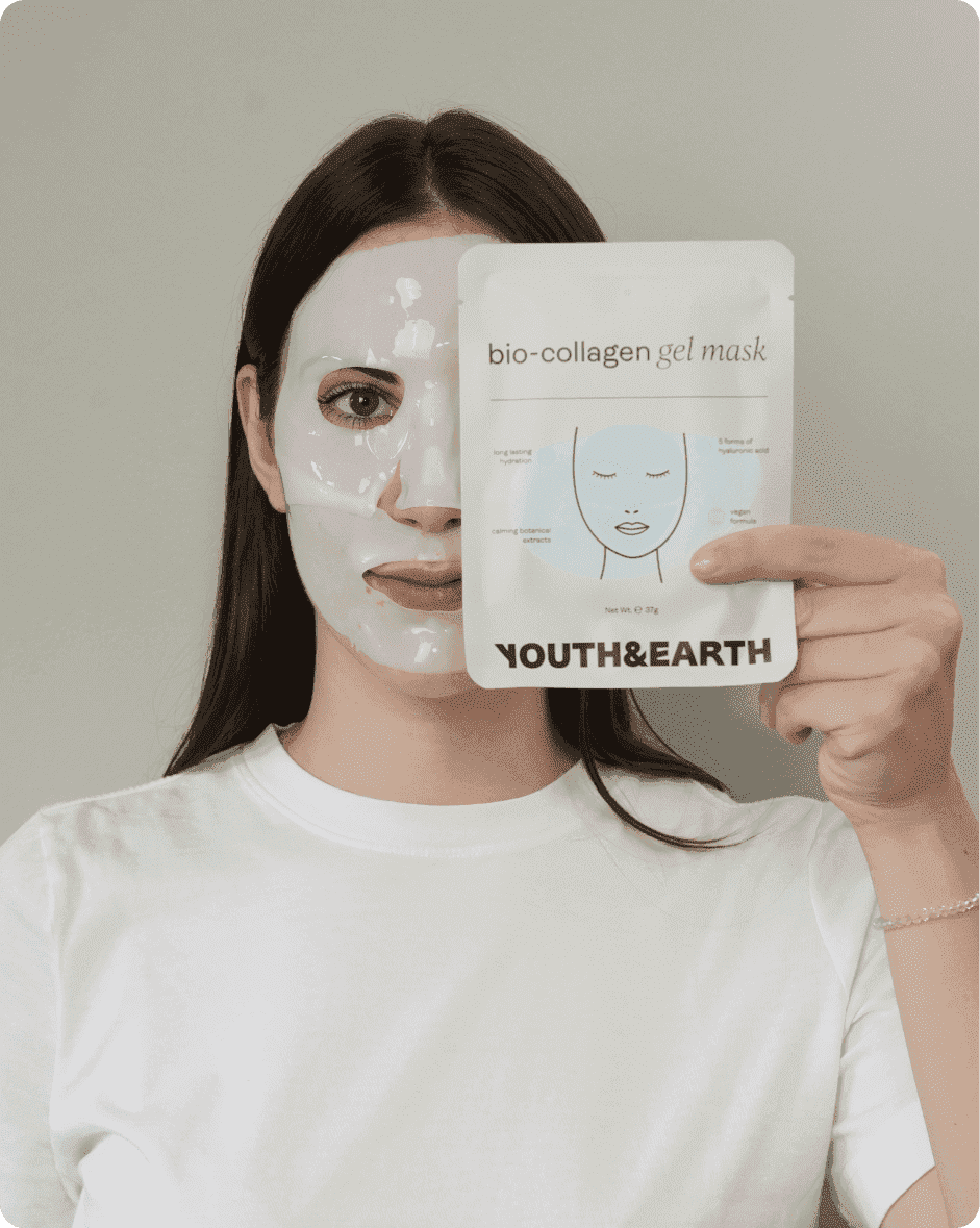 Hyaluronic Acid Face Mask - Bio-Collagen Gel Youth &amp; Earth EU Store 