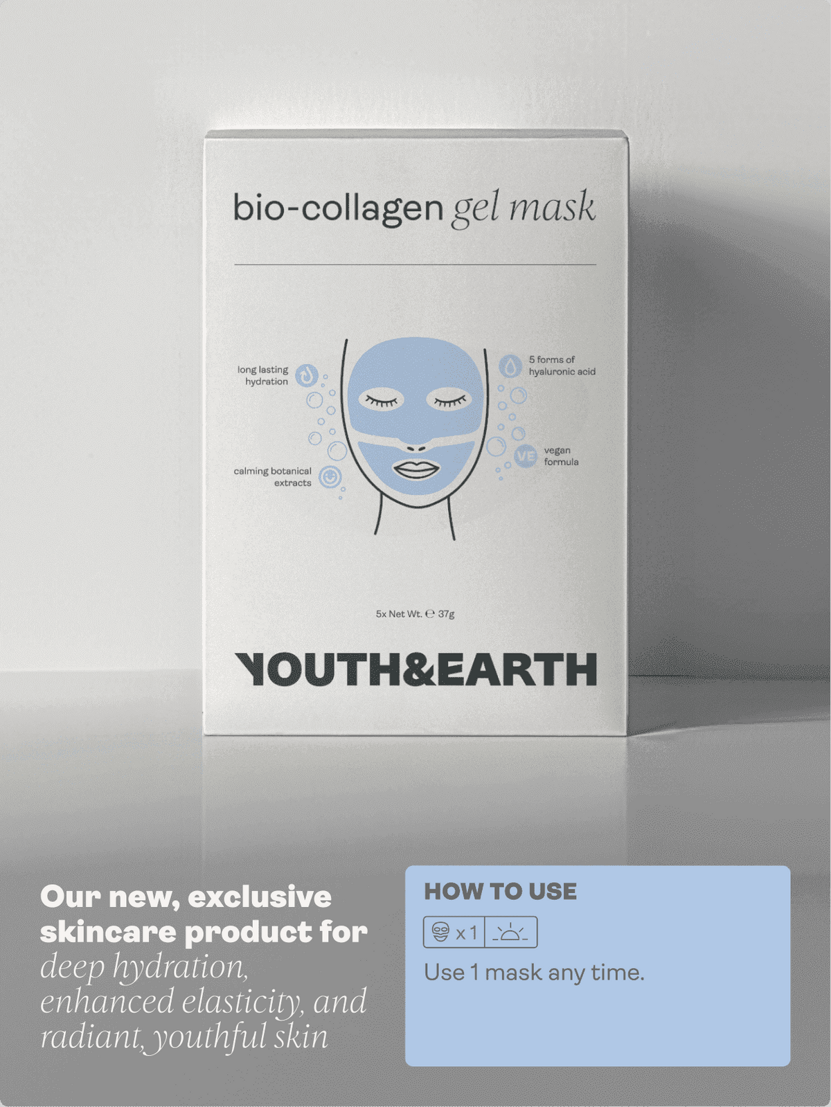 Hyaluronic Acid Gel Face Mask Youth &amp; Earth EU Store 