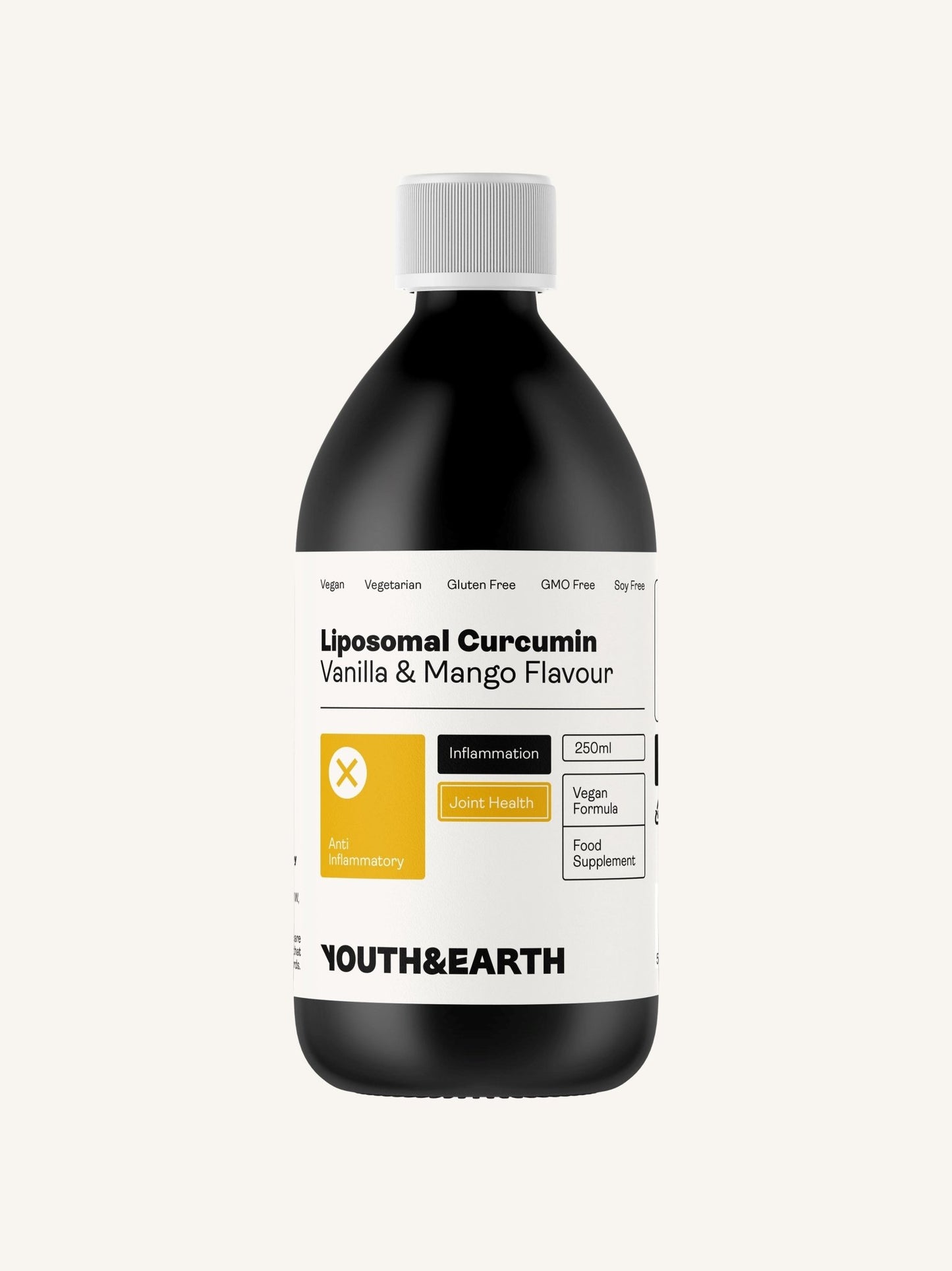Liposomal Curcumin 200mg - Sabor a Baunilha e Manga, 250ml - Youth & Earth EU Store