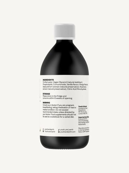 Liposomal Curcumin 200mg - Sabor a Baunilha e Manga, 250ml - Youth & Earth EU Store