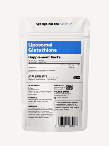 Liposomal Glutathione – 375mg, 60 Capsules - Youth & Earth EU Store