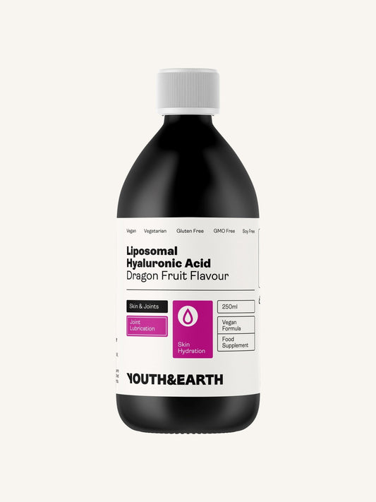 Liposomal Hyaluronic Acid 100mg – Dragon Fruit Flavour, 250ml - Youth & Earth EU Store