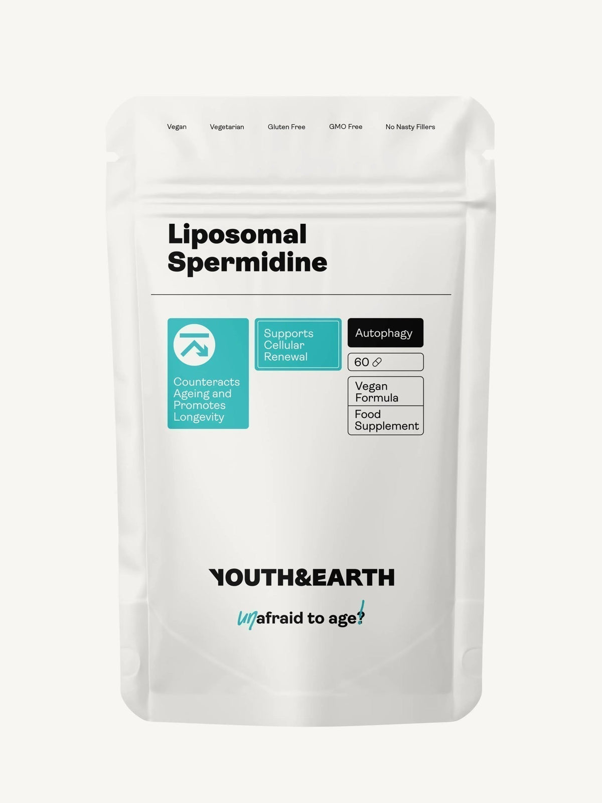 Liposomal Spermidine 5.49mg x 60 Capsules - Youth &amp; Earth EU Store