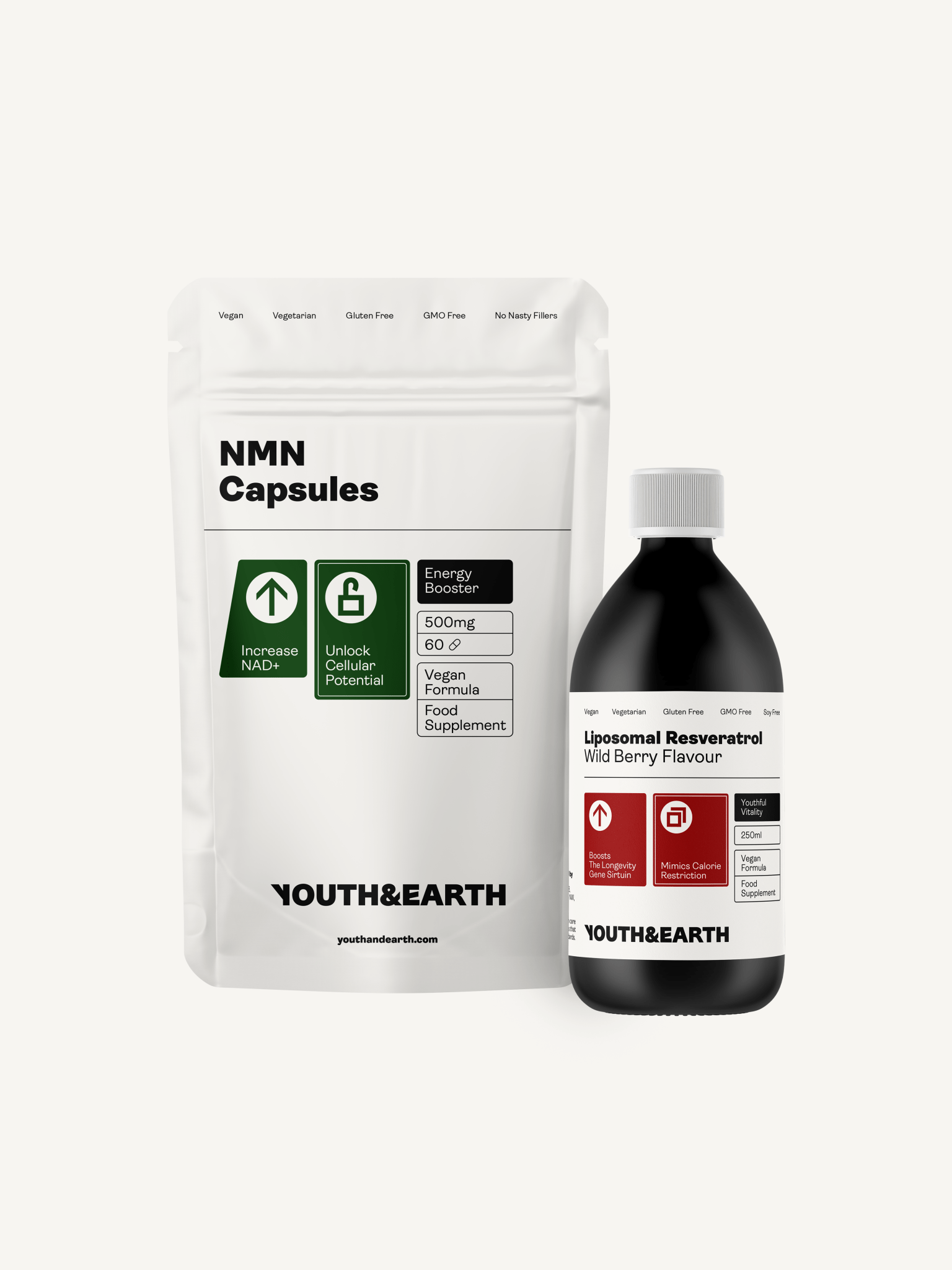 Longevity Support Bundle (250mg NMN & Preservage) - Youth & Earth EU Store