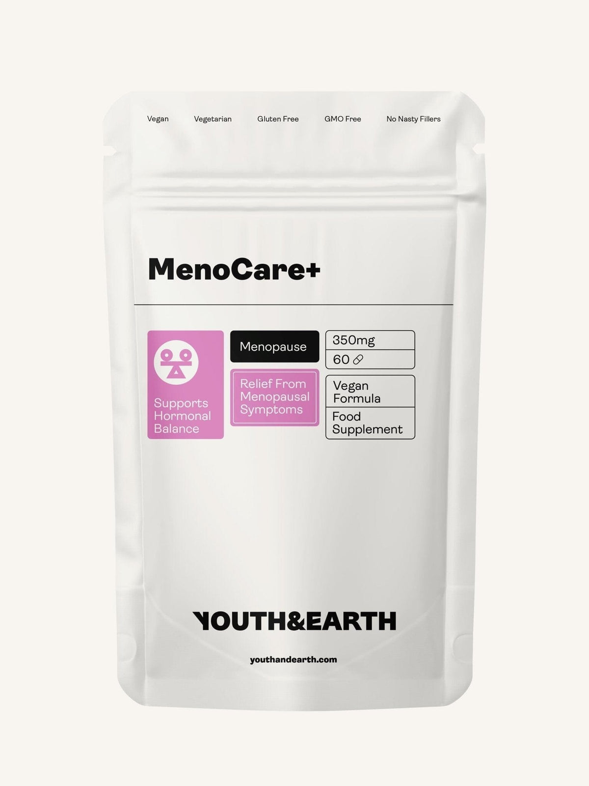 MenoCare+ 350mg x 60 Capsules - Youth &amp; Earth EU Store