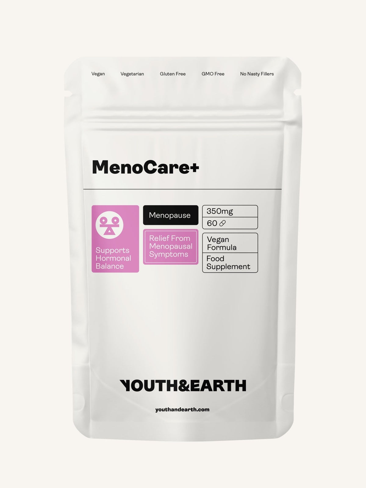 MenoCare+ (White Kwao Krua, Pycnogenol Chaste Berry, Magnolia Bark) – 350mg x 60 Capsules - Youth &amp; Earth EU Store