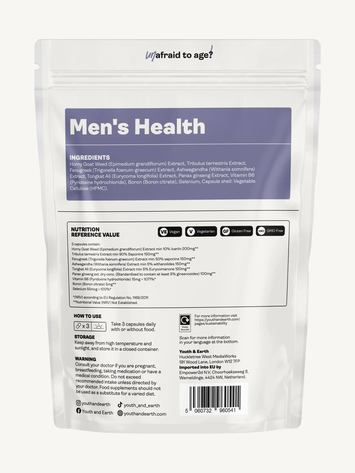 Men&#39;s Health 90 Capsules - Youth &amp; Earth EU Store