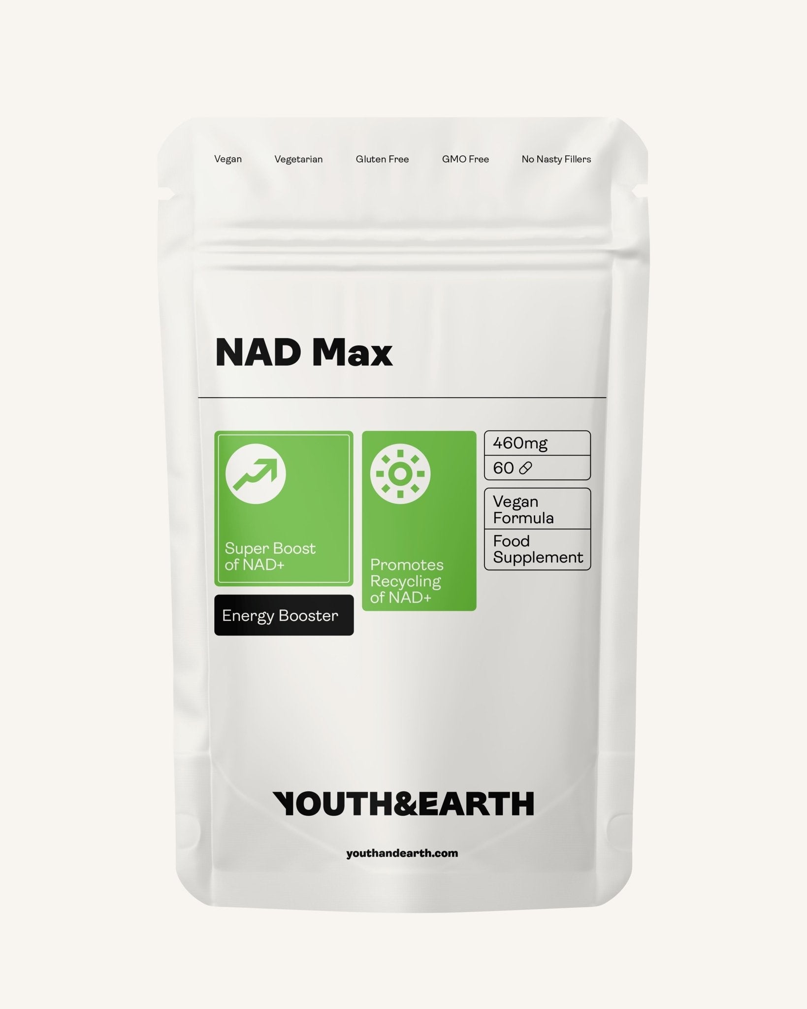 NAD Max 460mg x 60 Capsules - Youth & Earth EU Store