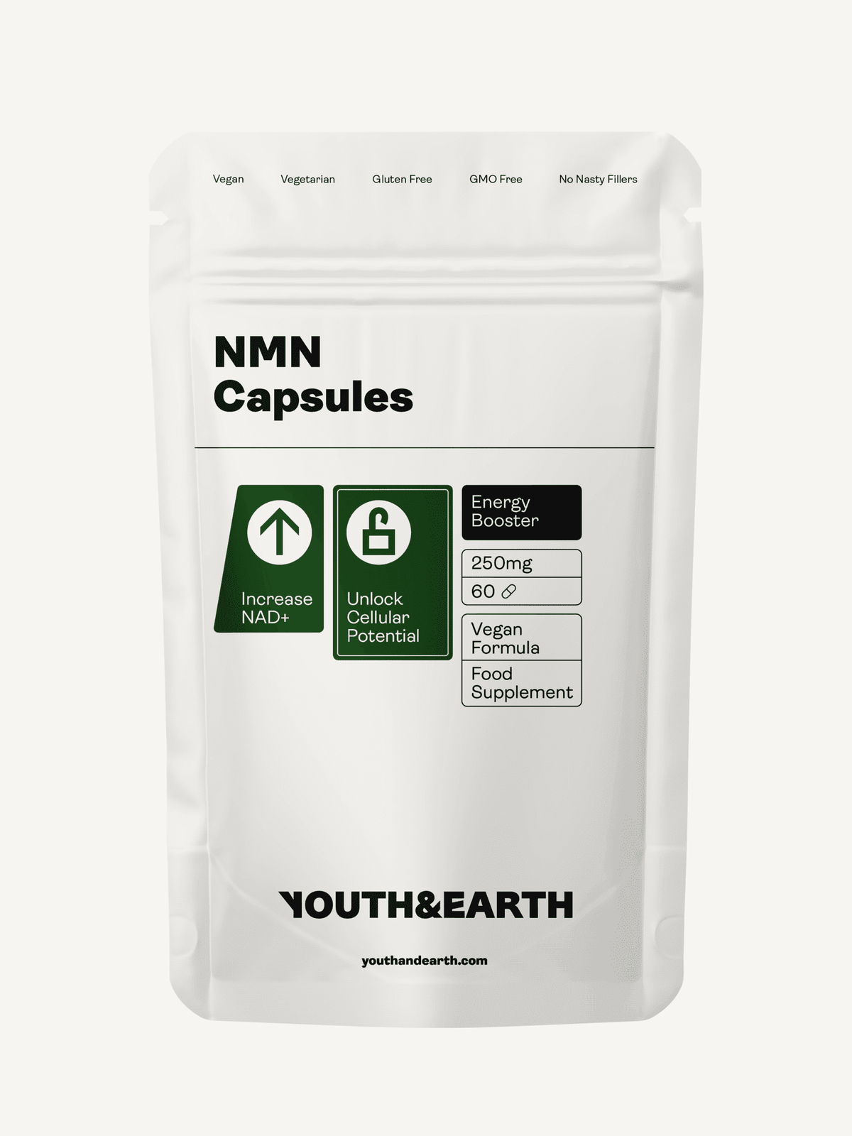 NMN - 60 Capsules - Youth &amp; Earth EU Store