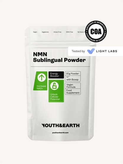 NMN Sublingual Powder - NAD+ Booster - Youth & Earth EU Store