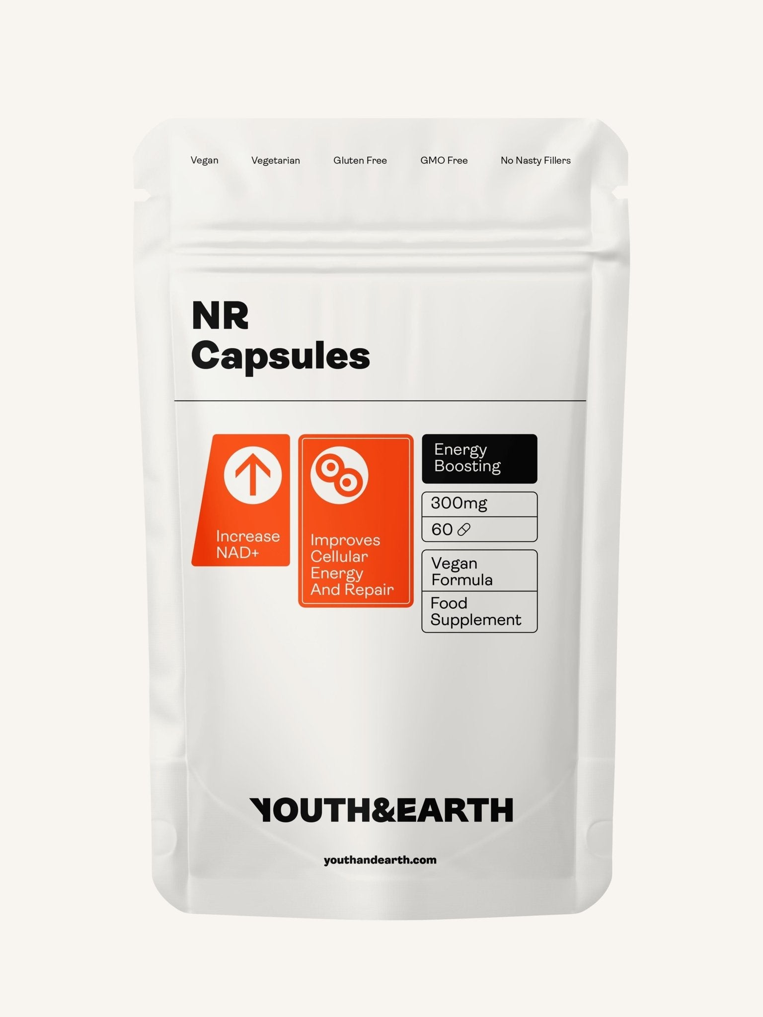 NR Cápsulas 60 Cápsulas (300mg) - Youth & Earth EU Store