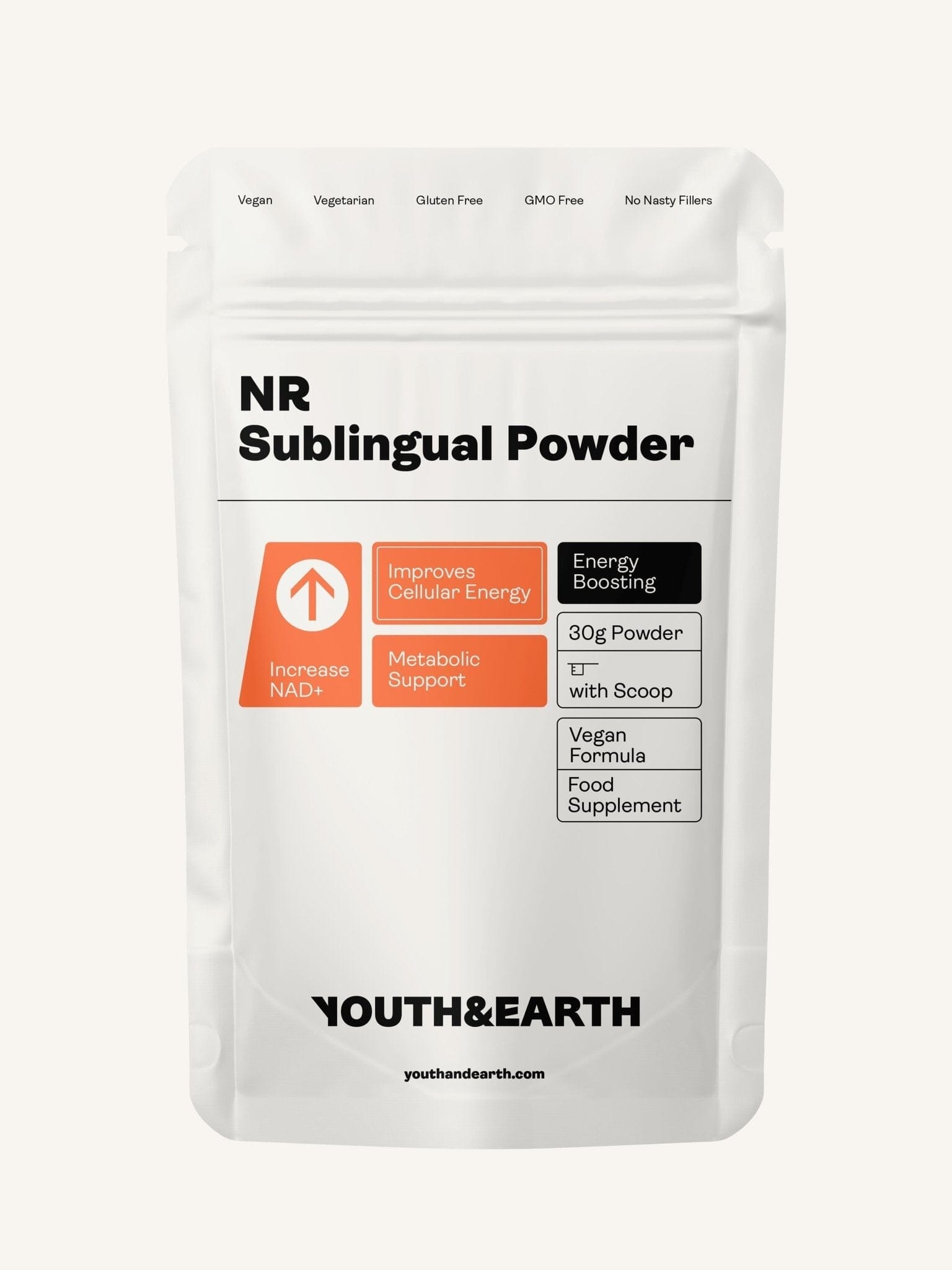 NR Sublingual Powder 30g NAD+ Boosters Youth & Earth EU Store 