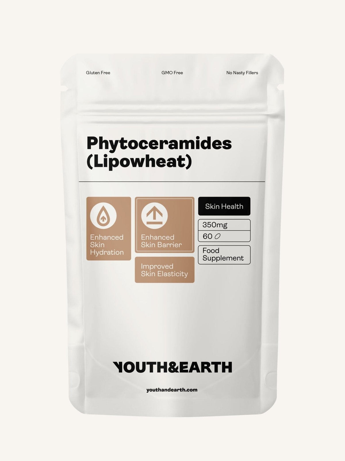 Phytoceramides (Lipowheat) – 350mg x 60 Capsules - Youth &amp; Earth EU Store