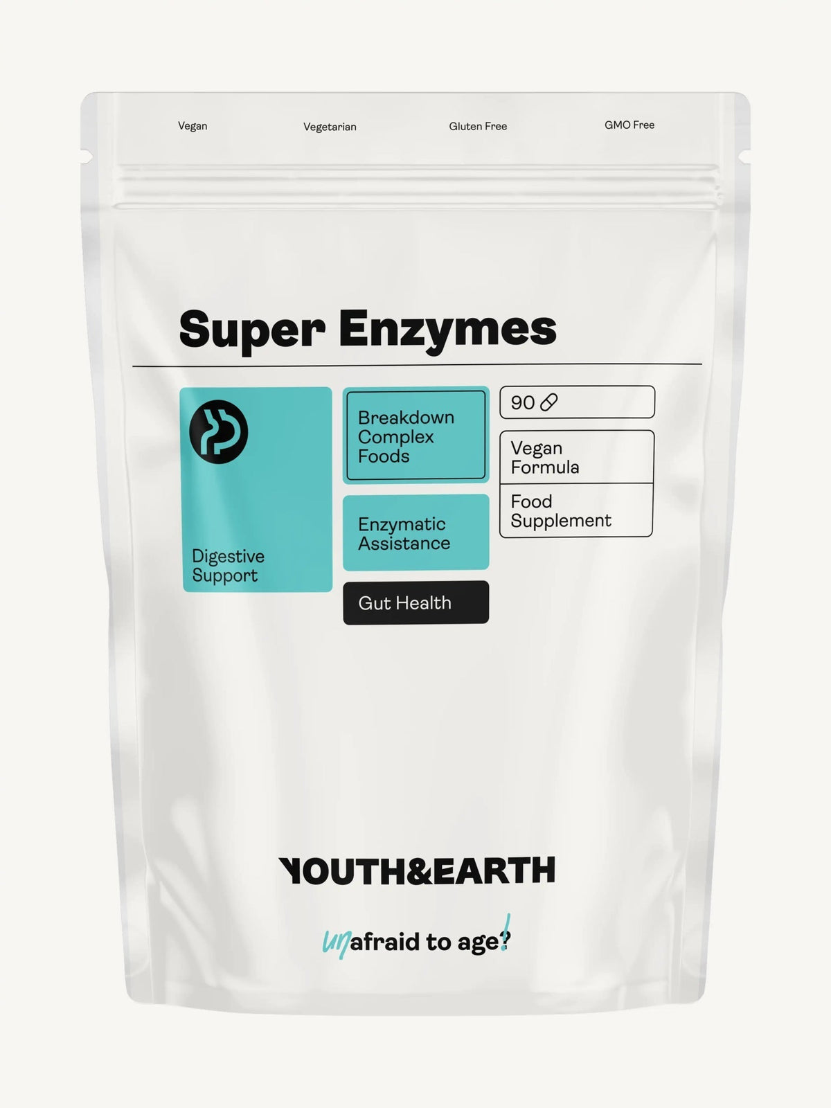 Super Enzymes 90 Capsules Youth &amp; Earth EU Store 