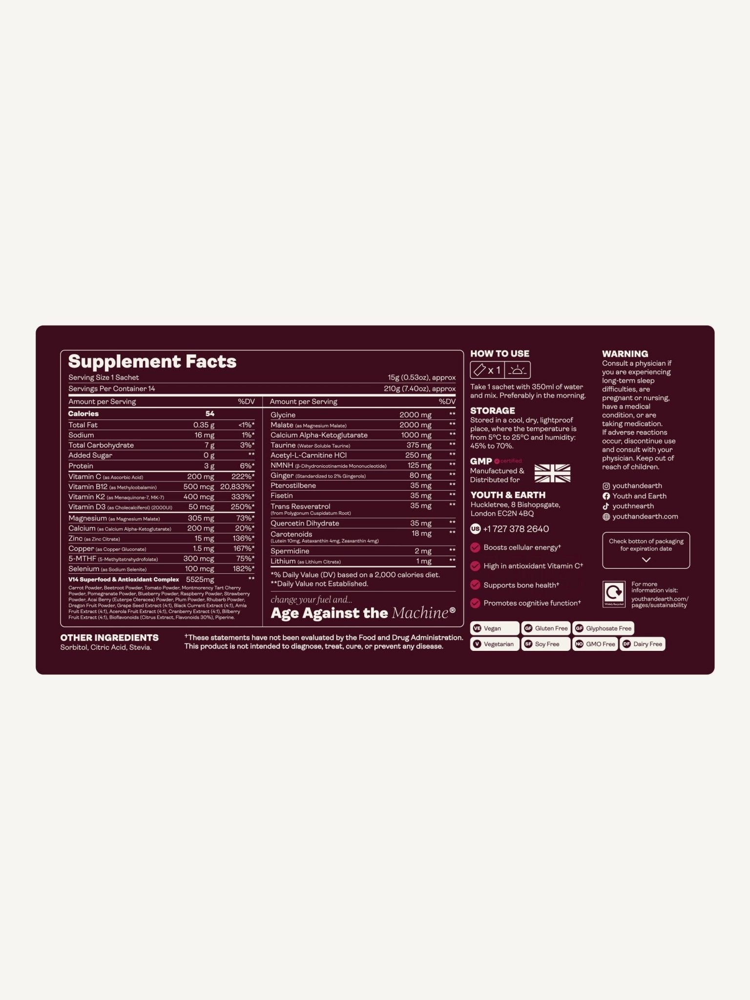 V14 Longevity Reds - Youth & Earth EU Store