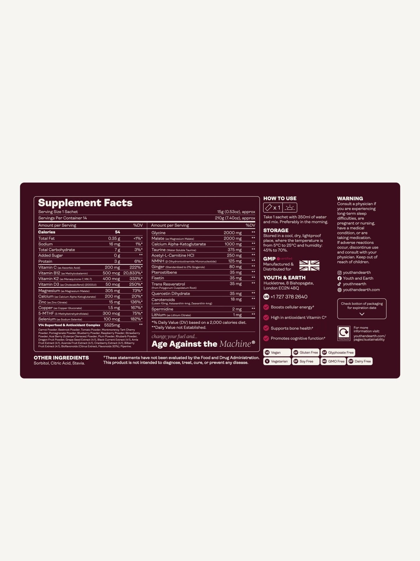 V14 Longevity Reds - Youth & Earth EU Store