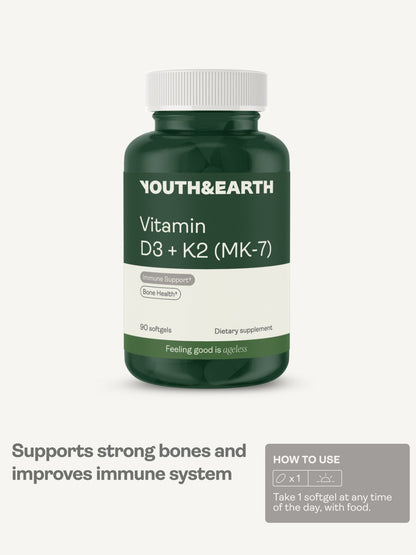 Vitamina D3 4000 UI + K2 200 mcg - Loja Youth & Earth