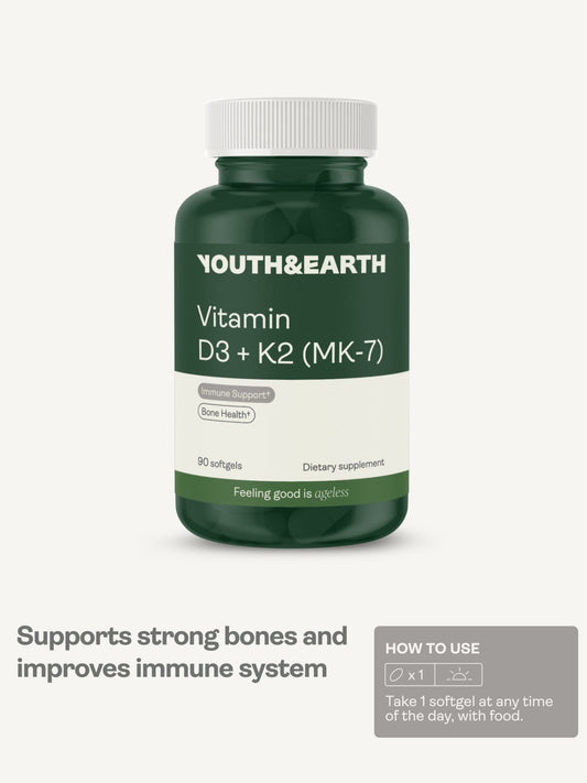 Vitamin D3 4000IU + K2 200mcg - Youth & Earth EU Store