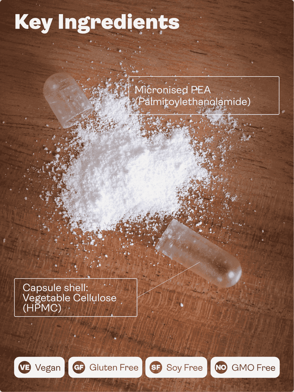 PEA (Palmitoylethanolamide) Micronised - 400mg, 60 kapslí - Youth & Earth EU Store