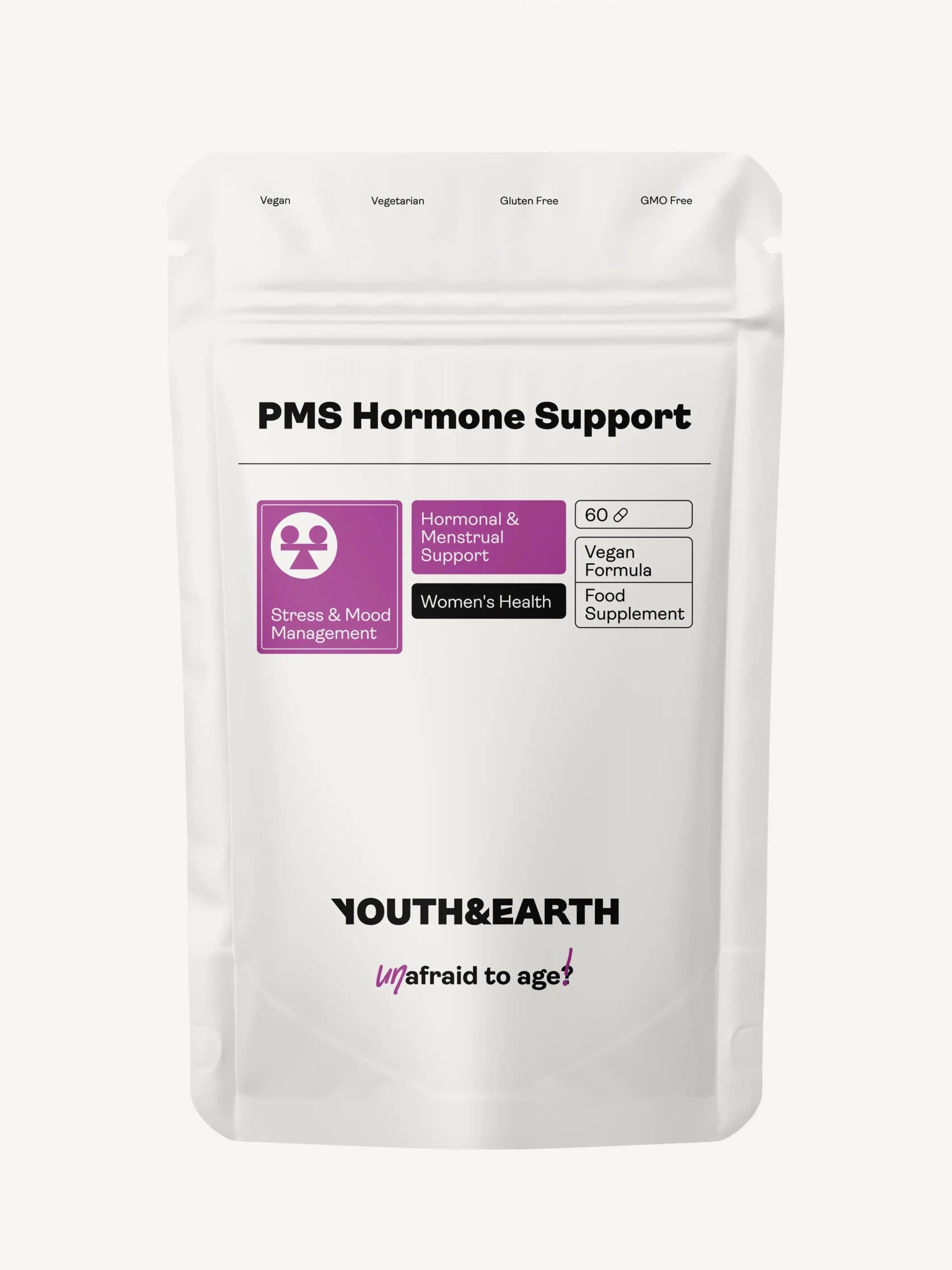 Podpora hormonů PMS 60 kapslí - Youth & Earth EU Store