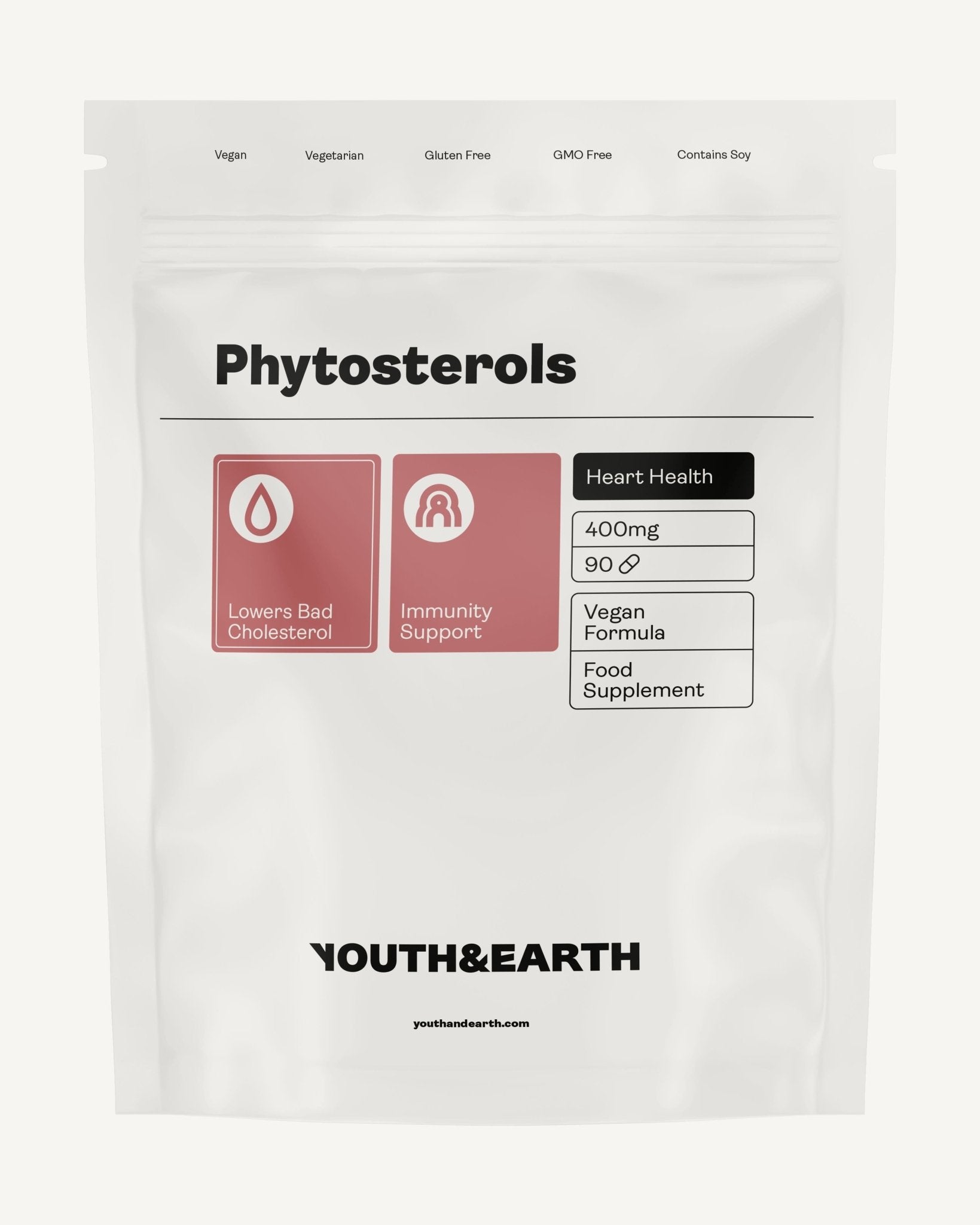 Suplementos de Fitosteroles - 90 Cápsulas - Youth & Earth EU Store