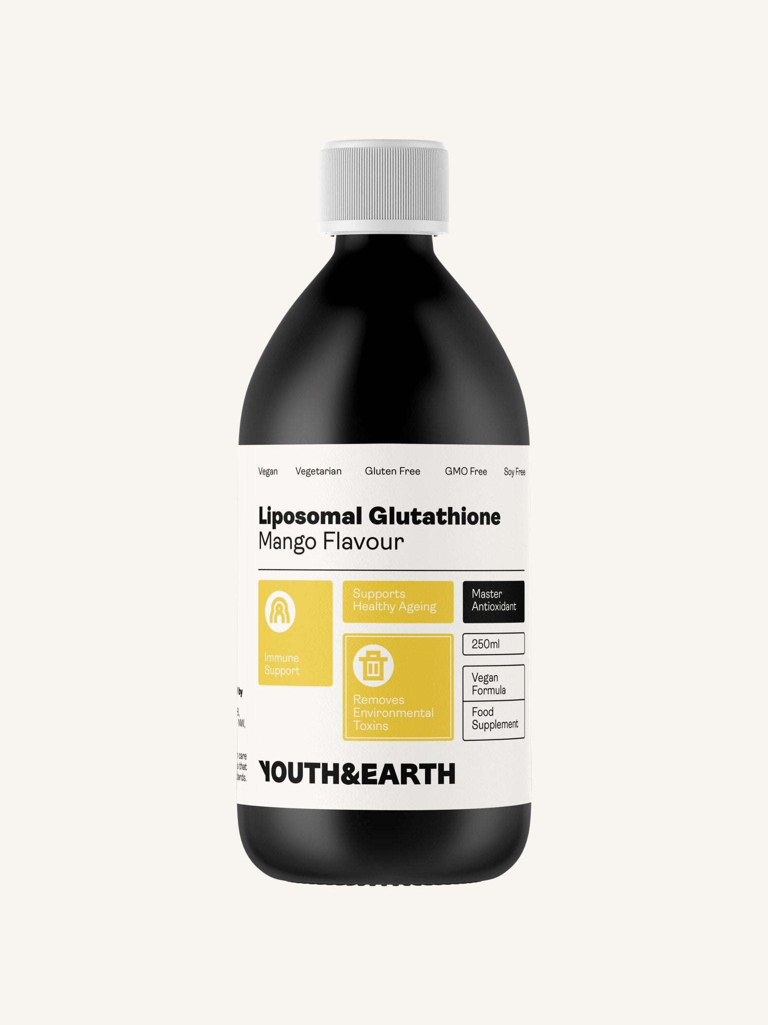 Glutathion liposomal 400mg - Arôme Mangue, 250ml - Youth & Earth EU Store