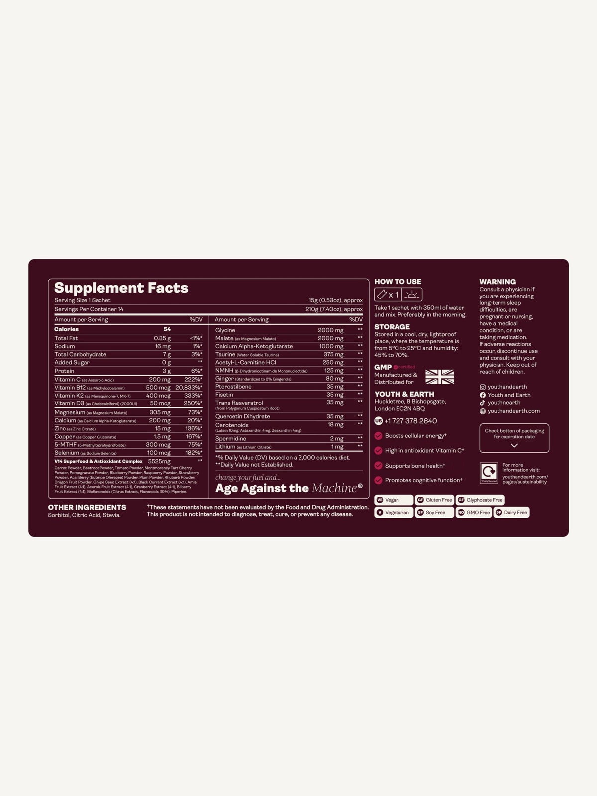 V14 Longevity Reds - Youth & Earth EU Store