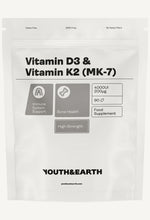 Vitamine D3 4000UI + K2 200mcg - Youth & Earth EU Store