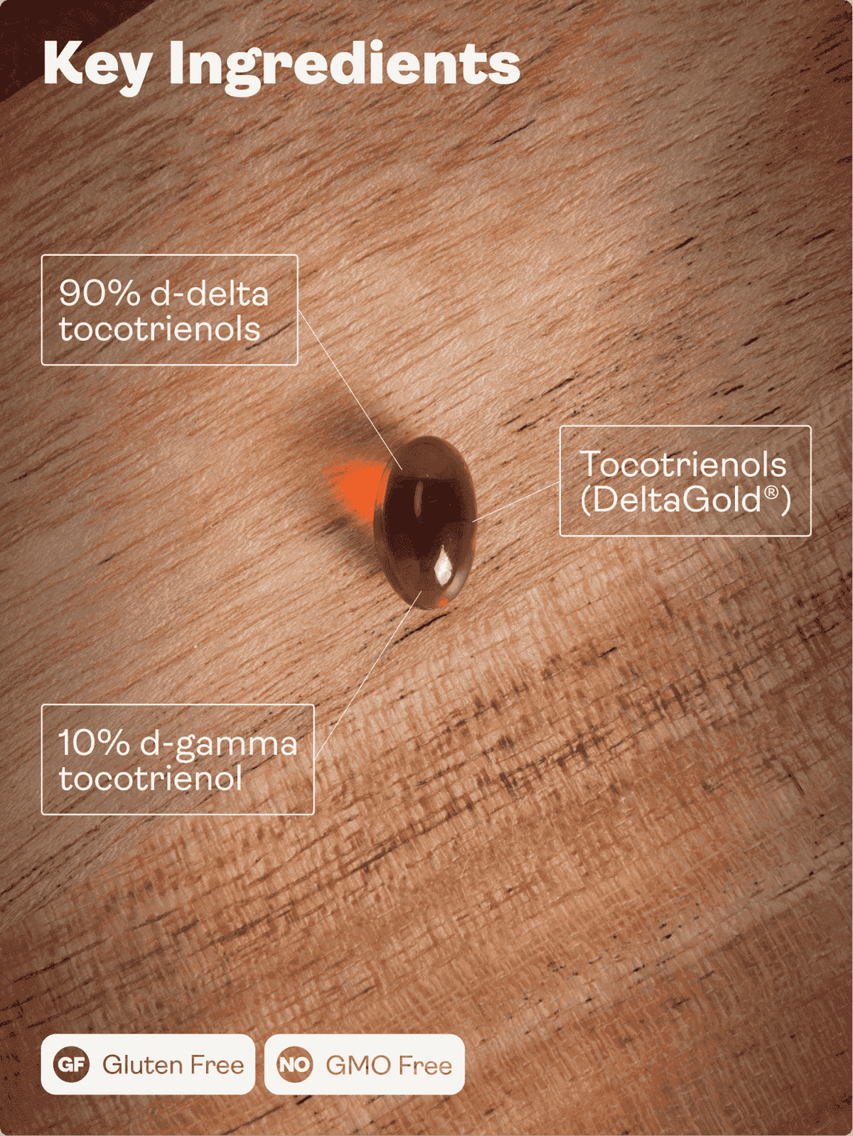 Tocotrienoli EAnnato Delta Gold 125mg, 60 Capsule Morbide - Gioventù & Terra EU Store