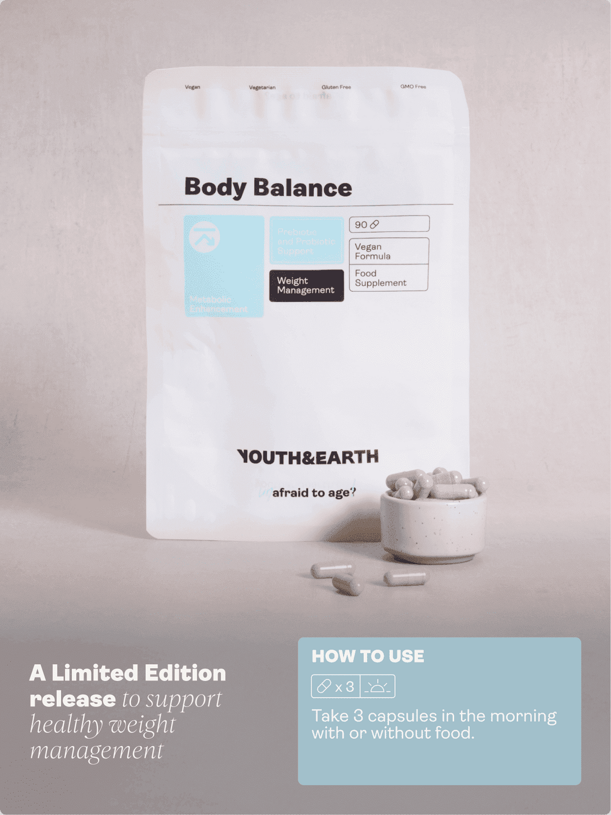 Body Balance - Fórmula de Controlo do Peso, 90 Cápsulas - Youth & Earth EU Store