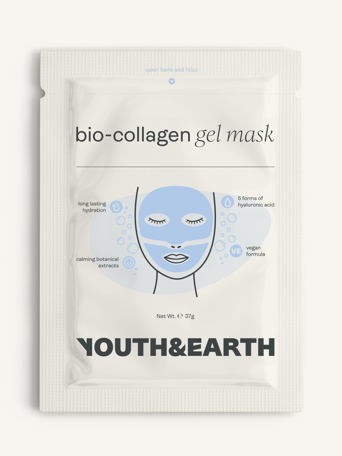 Hyaluronsyra - Gel ansiktsmask - Youth & Earth EU Store